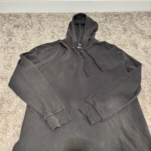 Men's Gray Hooded Shirt